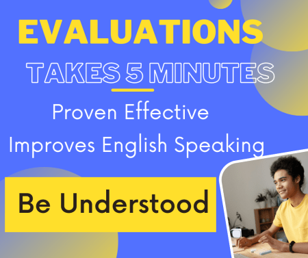 Evaluations improve English speaking
